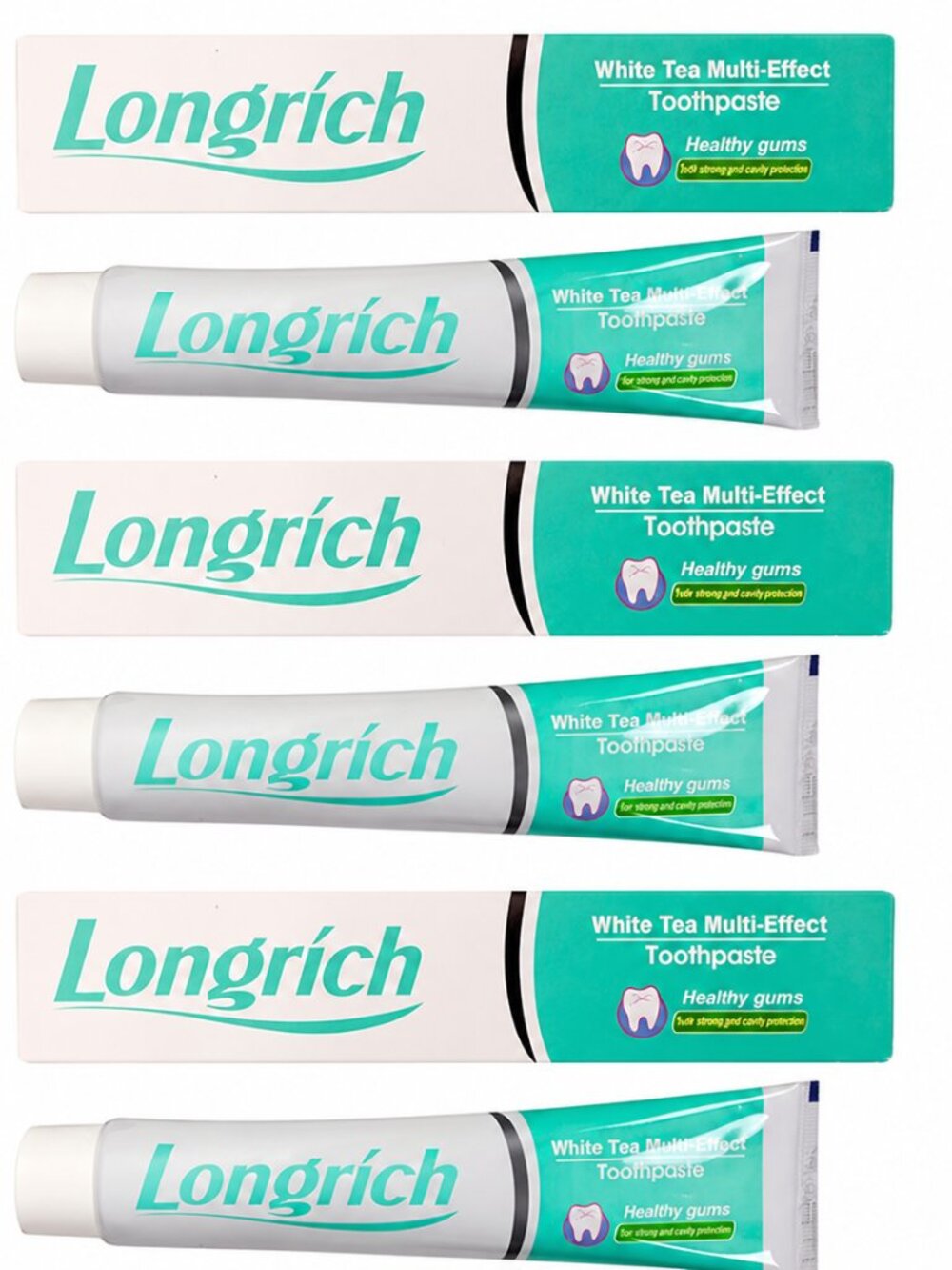Longrich Toothpaste, WhiteTea, Fluoride Free, Deep Cleaning (200g) Pack of Three